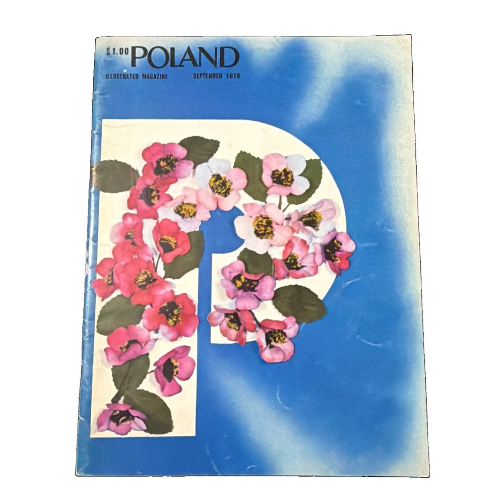 Poland Illustrated Magazine Sep 1978 VTG American Edition English Polish Flowers